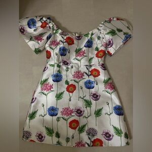 Floral Puff Sleeve Dress Size M/L